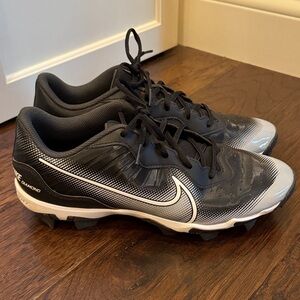 Nike Alpha Huarache Keystone LW "Black/White/Smoke Grey" Men's Baseball Cleat